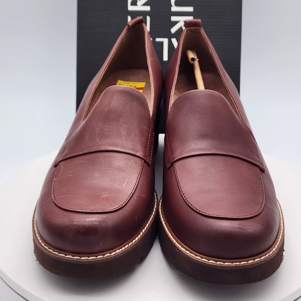 NEW Naturalizer Darry Cabernet Leather Lug Sole Loafers Women's Size 12M Comfort - Picture 6 of 10